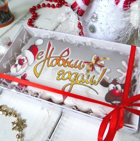 Пряник открытка на новый год