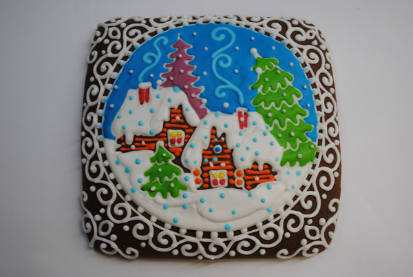 Пряник открытка Новогодняя