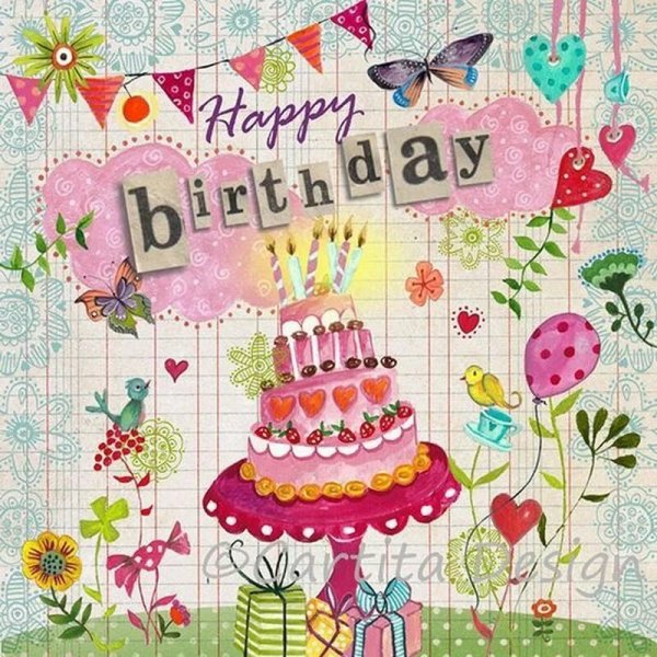 Поздравительные открытки Happy Birthday