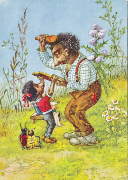 Эрих Нойберт открытки из жизни ежей