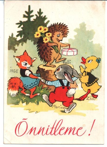 Германские открытки с ежиками