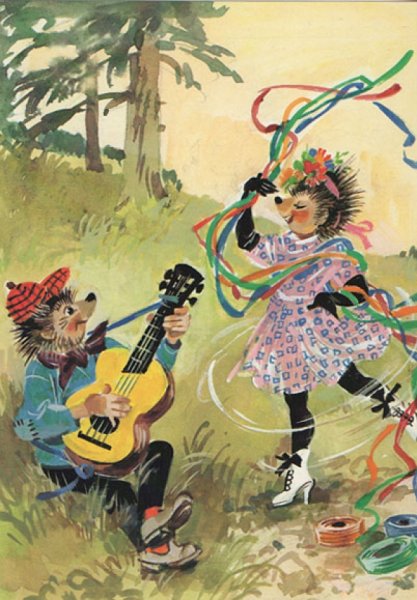 Коллекция открыток с ежами из Германии