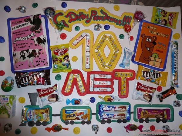 Плакат со сладостями