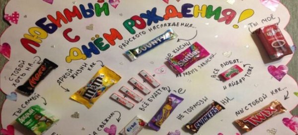 Подарок мужу своими руками на день рождения