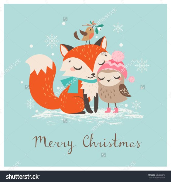 Сова и лиса арт