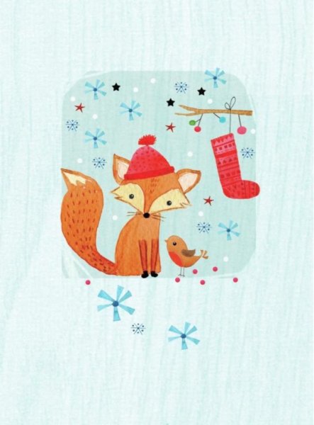 Новогодние открытки с лисами
