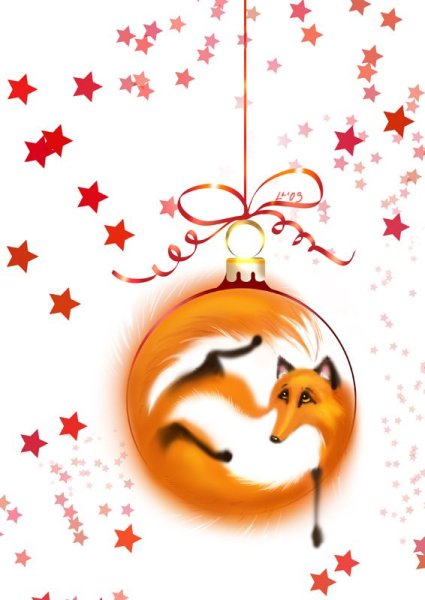 Новогодняя лиса