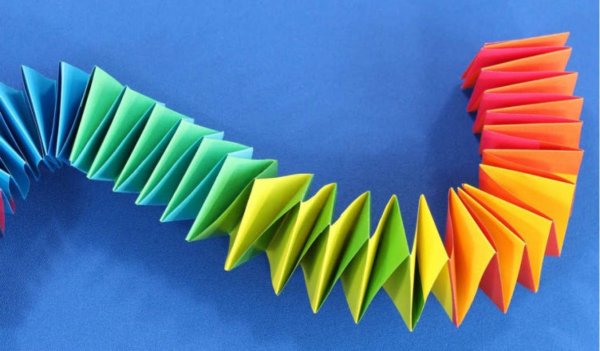 Открытка с елочкой гармошкой