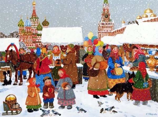 Художница Елена Уварова Рождество