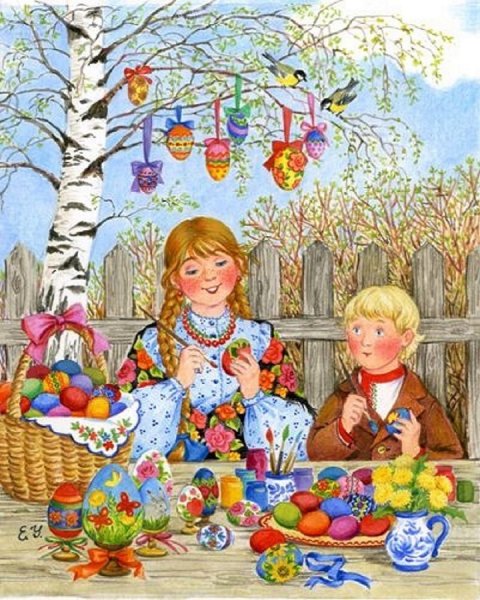 Художник Елена Уварова русские народные картинки