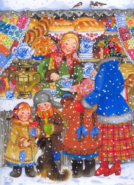 Картины Елены Уваровой новогодние