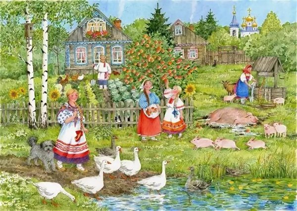 Художница Елена Уварова русская зима