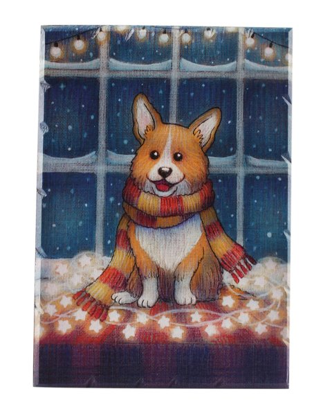 Новогодний корги арт