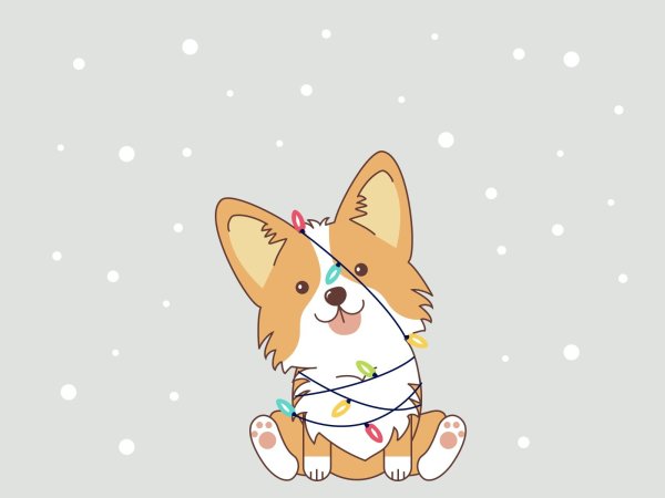 Корги арт Минимализм