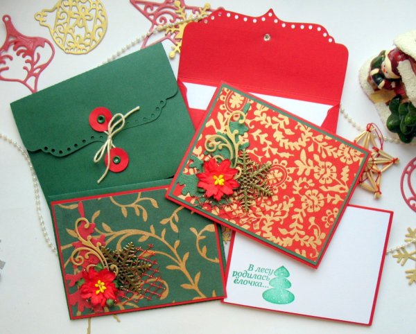 Новогодний конверт своими руками