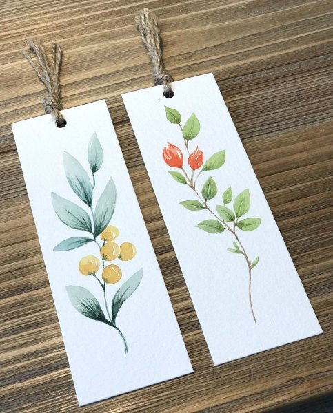 Закладки акварелью