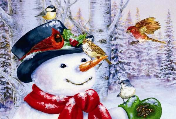 Снеговик и Снегирь