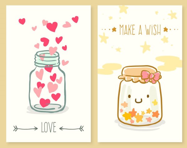 Милые рисунки на карточках