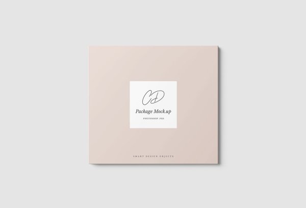 Мокап квадратной открытки