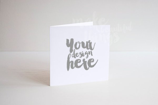 Открытка прямоугольная мокап