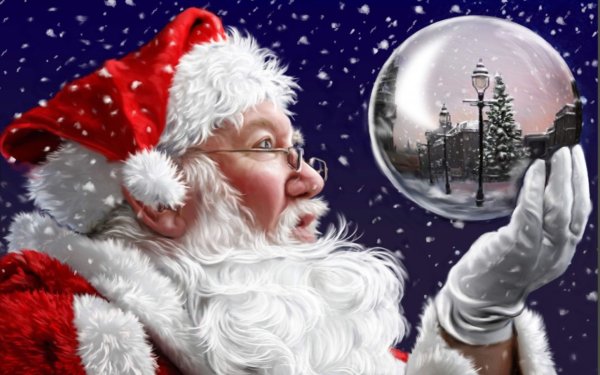 Открытка с дедом Морозом и Снегурочкой счастливого нового года