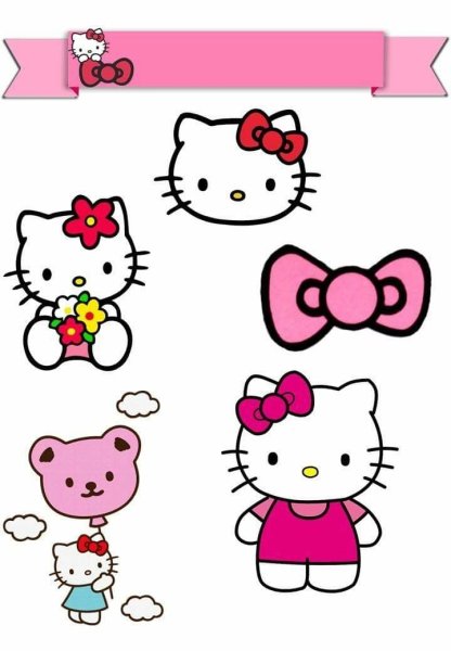 Трафареты Хэллоу Китти на торт