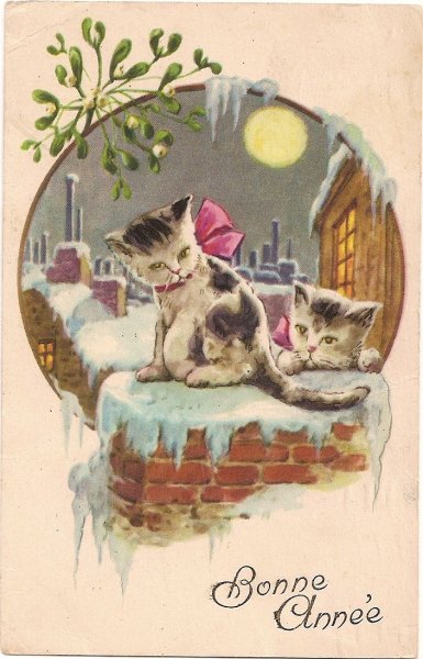 Французские новогодние открытки