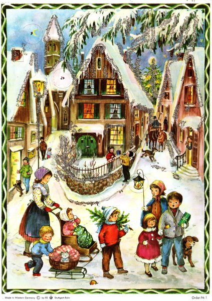Новогодние открытки Германия