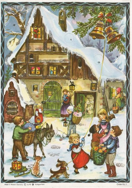 Адвент календарь Рождественская деревня