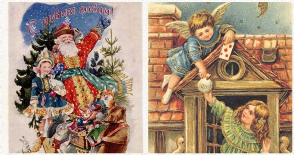 Винтажные открытки с новым годом