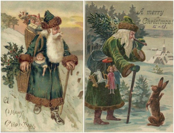 Дореволюционные новогодние открытки