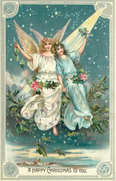 Рождественские старинные ангелы