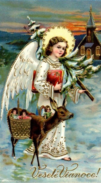 Рождественские старинные ангелы