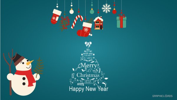 Happy New year надпись