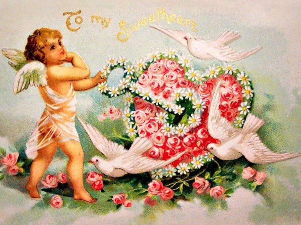 Валентинки с ангелочками