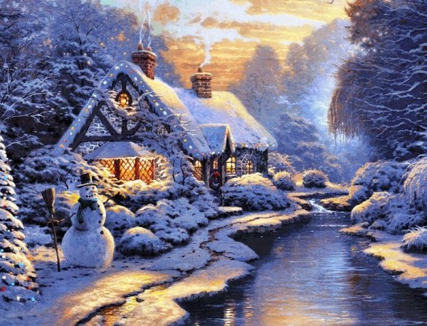 Томас Кинкаде зимние сказочные пейзажи СССР
