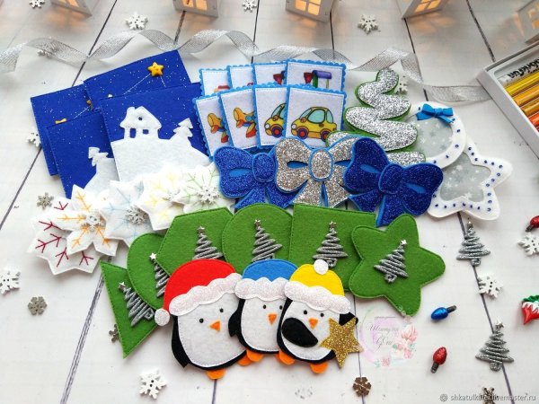 Открытка из фетра своими руками на новый год