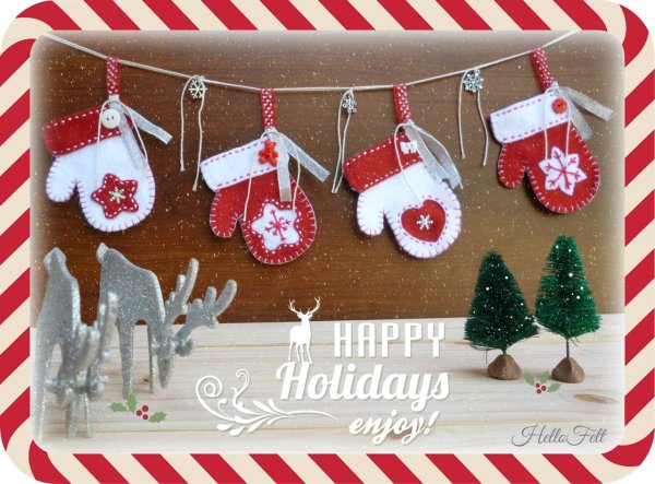 Новогодние фетровые странички