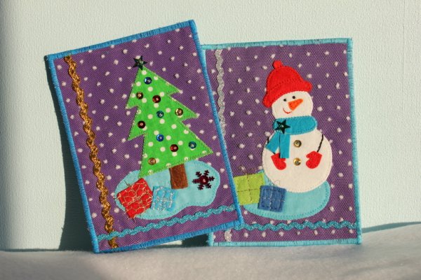 Новогодний конверт из фетра