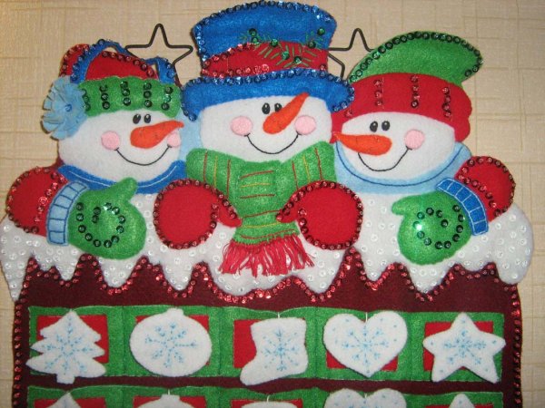 Панно новогоднее фетр