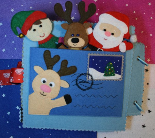 Новогодняя развивающая книжка из фетра