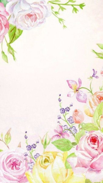 Акварельный фон с цветами