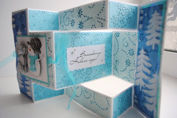 Раскладные новогодние открытки