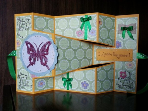 Открытка раскладушка Скрапбукинг