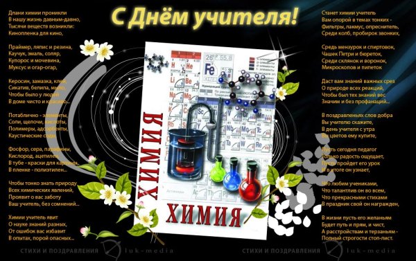 Открытка учителю биологии