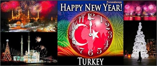 Новогодние открытки турецкие