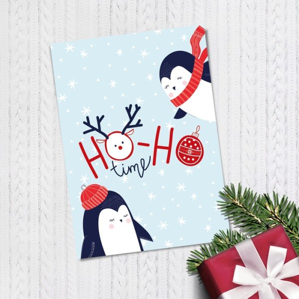 Новогодние открытки в стиле Минимализм