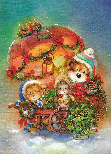 Лизи Мартин открытки Рождество