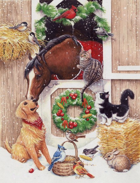 Новогодние сюжеты для открыток