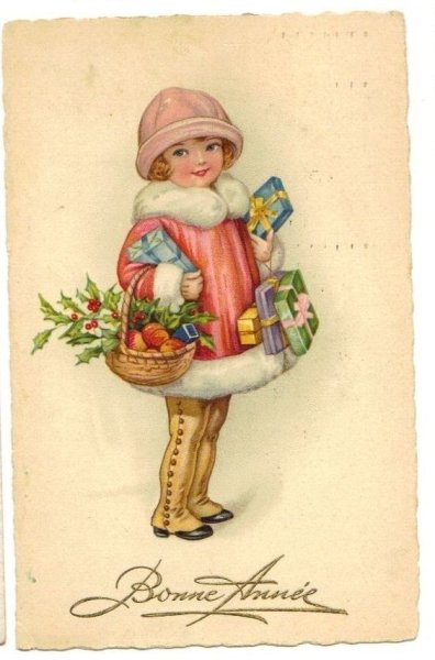 Винтажная открытка новый год